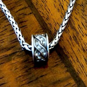 Brighton braided spacer bead bracelet/necklace with Swarovski crystals